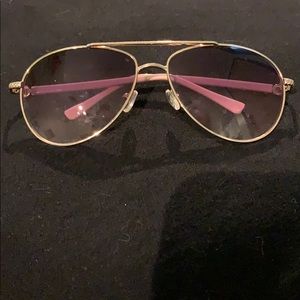 Rose gold aviator sunglasses